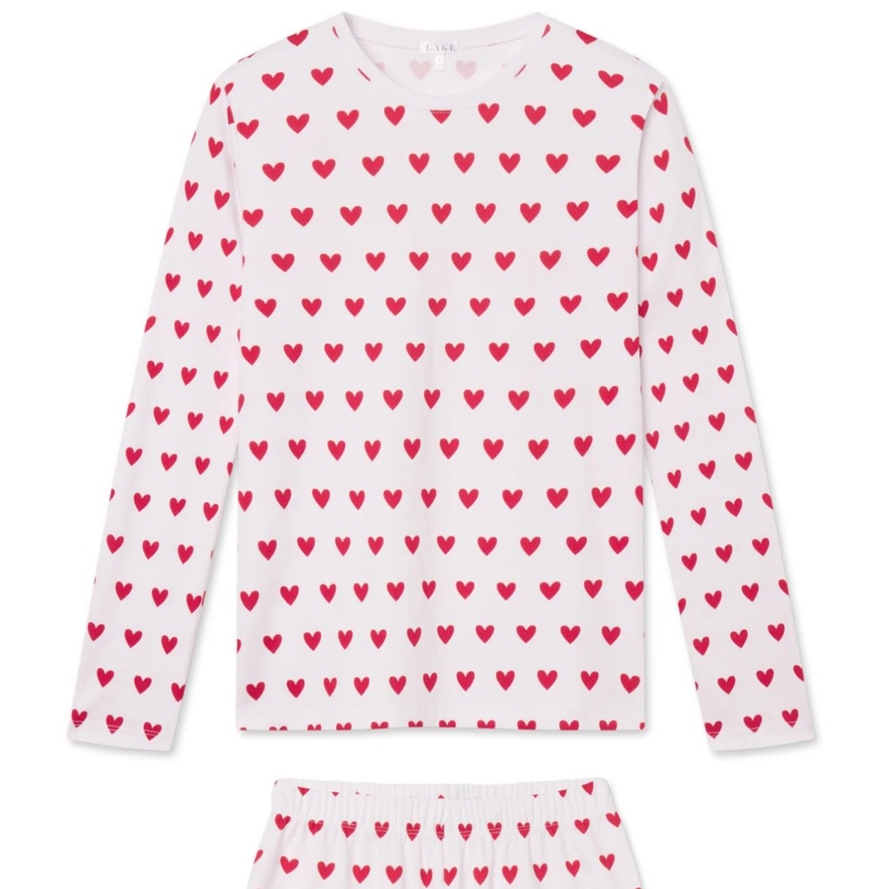 Lake Red Heart Pajamas Long-Long Set NWT Size Medium